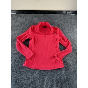 The North Face Womens S Pink Quarter Zip Fleece Jacket Outdoor
